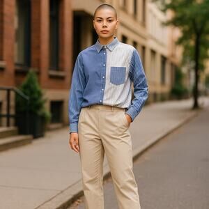 J.CREW Womens Striped Button Down Shirt Size 6